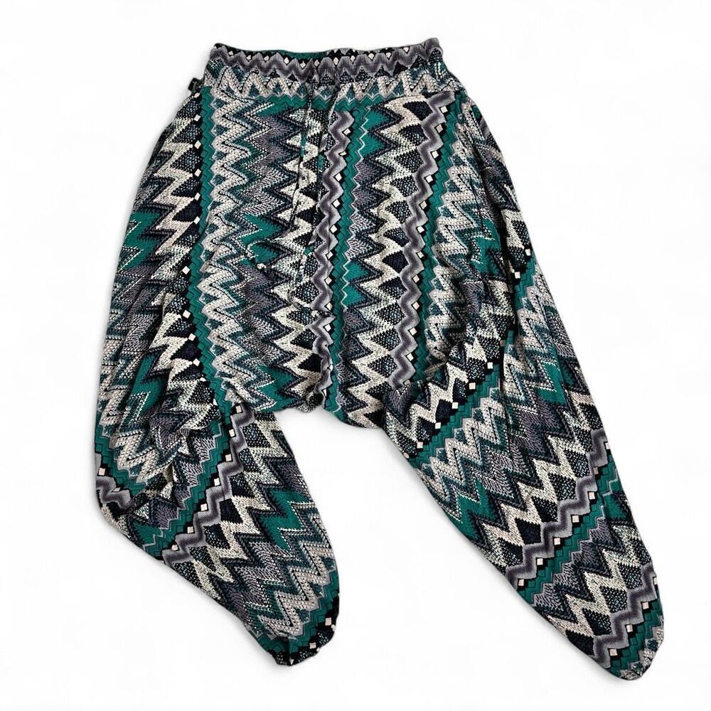 Buddha Pants XS Harem Jogger Pants Boho Festival Yoga Dance Tribal Print